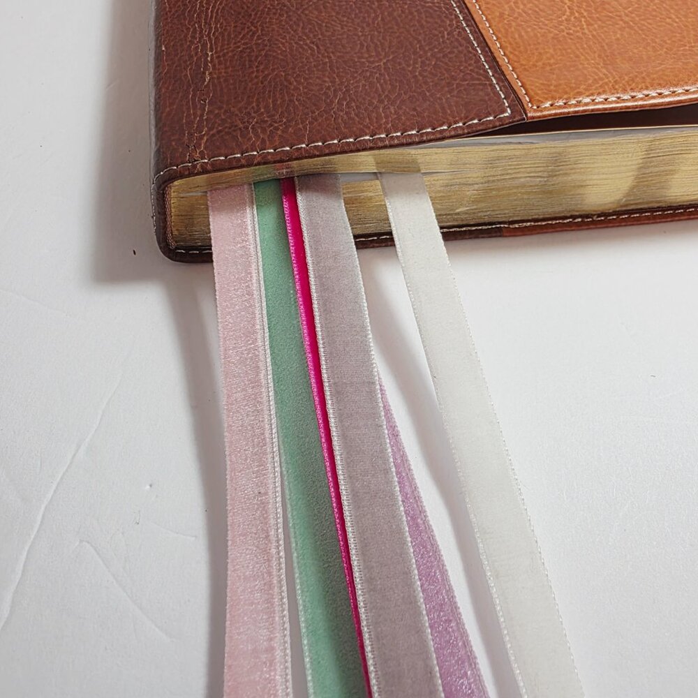 Handmade Velvet Ribbon Bible Bookmark by Joan Santoro - Picture 6 of 8